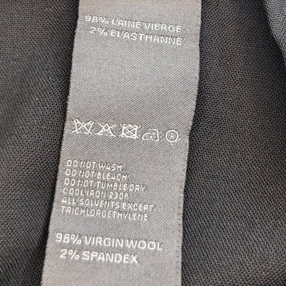 Lilith Paris Black Virgin Wool Pleated Mini Skirt with Integrated Belt - Picture 4 of 6